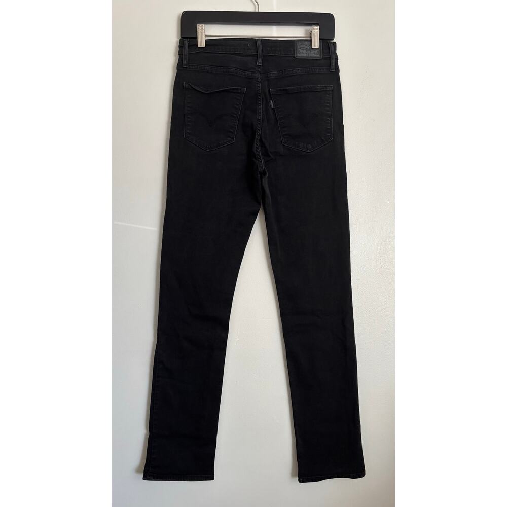 Black Women's Levi's 724 High Rise Straight Leg Jeans 30 - Picture 4 of 7